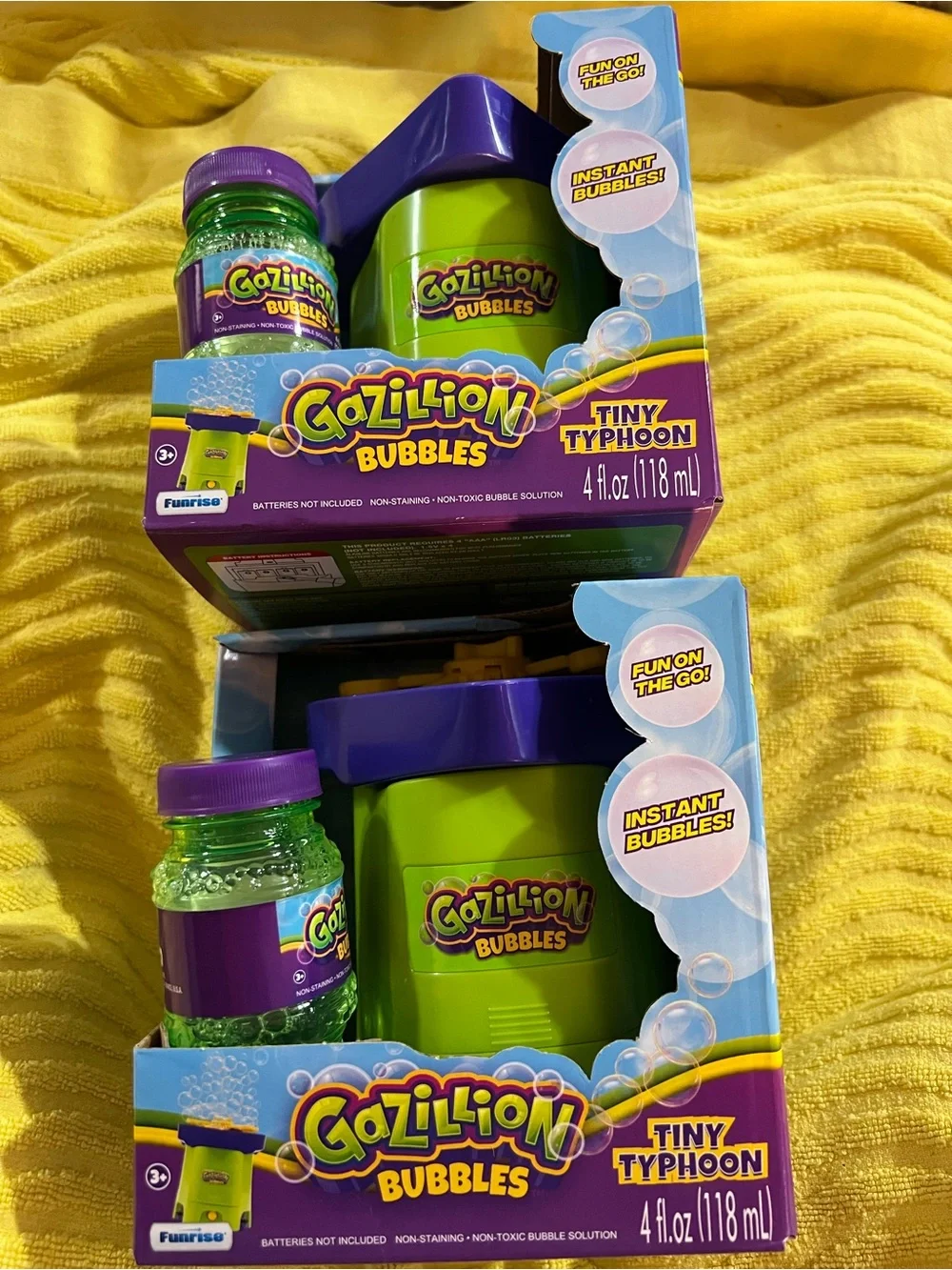 2-Tiny Typhoon Bubble Machine - Green & Purple Gazillion Bubbles